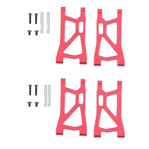 KUENCE 4 Stücke Metall Vorne Und Hinten Querlenker for Remo Hobby Smax 1621 1625 1631 1635 1651 1655 1/16 RC Auto Upgrade Teile(Rood) von KUENCE