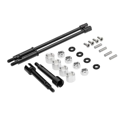 KUENCE 4 mm vergrößerte Stahlantriebsstummel -Achsen CVD Verbindungswellen -Upgrade -Teile for 1/24 Rc Crawler for Axial SCX24 90081 Zubehör von KUENCE