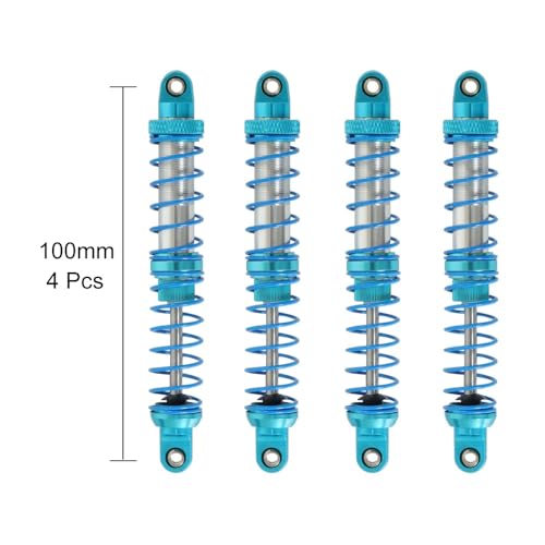 KUENCE 4 stücke RC. Rock Crawler Metall Öl Stoßdämpfer 70mm 80mm 90mm 100mm 110mm 120mm for SCX10. Gespenst TRX4 TRX6 AB. S IMA Sherpa(Blue 100mm) von KUENCE