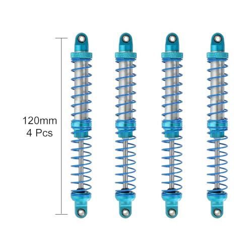 KUENCE 4 stücke RC. Rock Crawler Metall Öl Stoßdämpfer 70mm 80mm 90mm 100mm 110mm 120mm for SCX10. Gespenst TRX4 TRX6 AB. S IMA Sherpa(Blue 120mm) von KUENCE