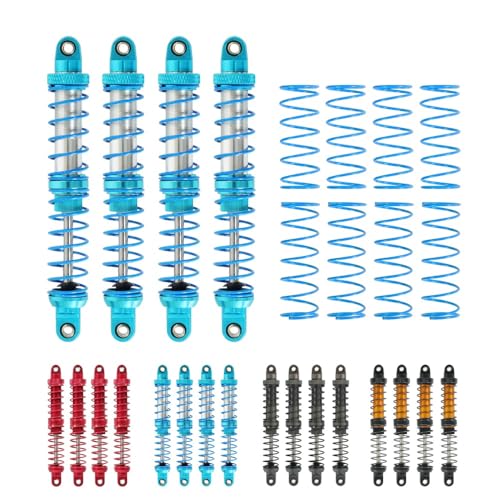 KUENCE 4 stücke RC. Rock Crawler Metall Öl Stoßdämpfer 70mm 80mm 90mm 100mm 110mm 120mm for SCX10. Gespenst TRX4 TRX6 AB. S IMA Sherpa(Blue 90mm) von KUENCE