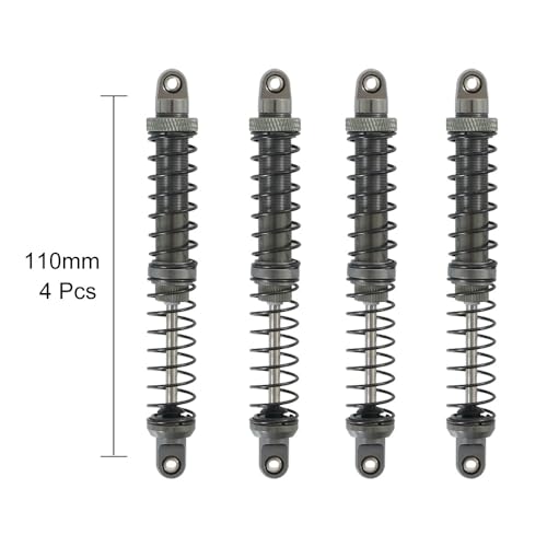 KUENCE 4 stücke RC. Rock Crawler Metall Öl Stoßdämpfer 70mm 80mm 90mm 100mm 110mm 120mm for SCX10. Gespenst TRX4 TRX6 AB. S IMA Sherpa(Gray 110mm) von KUENCE