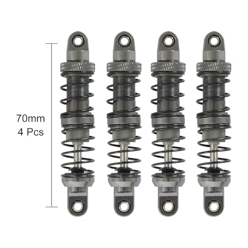 KUENCE 4 stücke RC. Rock Crawler Metall Öl Stoßdämpfer 70mm 80mm 90mm 100mm 110mm 120mm for SCX10. Gespenst TRX4 TRX6 AB. S IMA Sherpa(Gray 70mm) von KUENCE