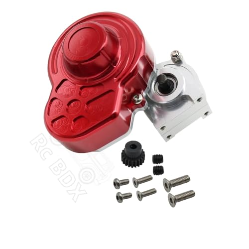 KUENCE 48P Alle Metallgetriebegetriebe mit Motorrad/Schutzabdeckung for 1/10 Rc Rock Crawler for Axial. SCX10 9028 90047. Lastwagen(Silver) von KUENCE