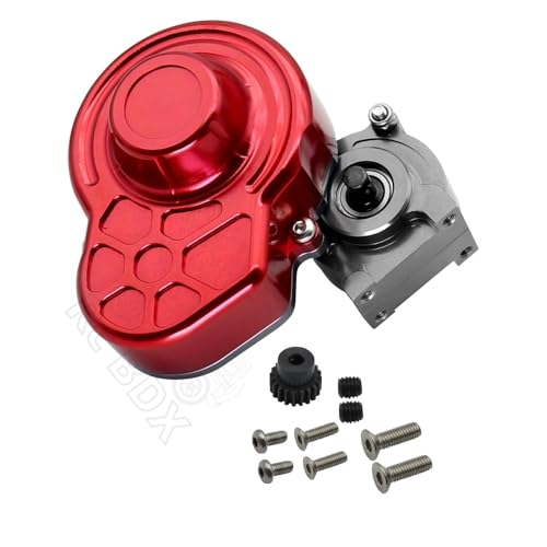 KUENCE 48P Alle Metallgetriebegetriebe mit Motorrad/Schutzabdeckung for 1/10 Rc Rock Crawler for Axial. SCX10 9028 90047. Lastwagen(Titanium) von KUENCE
