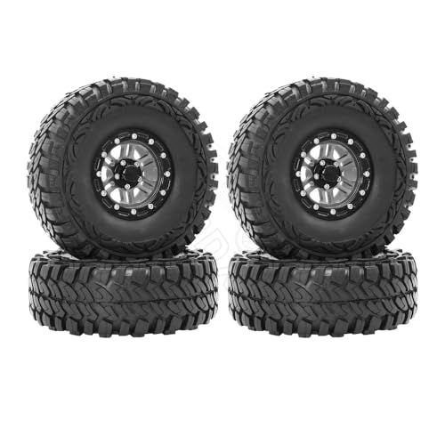 KUENCE 4PCS 1,9" Beadlock Felgenreifen for 1/10 RC Rock Crawler Axial SCX10 90035 90022 90046 90047 RC4WD D90 D110 TF2 TRX-4(4PCS) von KUENCE