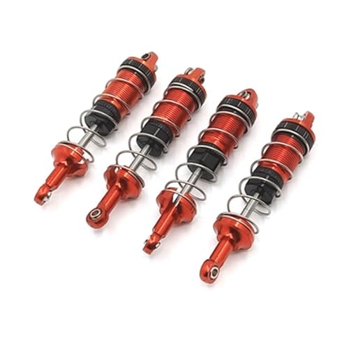 KUENCE 4Pcs Metal Oil Shock Absorber Damper MN128 MN86 MN86S MN86K MN86KS G500 1/12 RC Car Upgrade Parts Accessories(Rood) von KUENCE