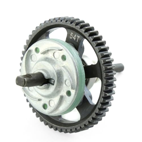 KUENCE 50T 52T 53T 54T Metall 6878 Differential Getriebe Komplette Slipper Kupplung for TRX Slash 4X4 / Stampede 4X4 / Rustle 4X4 1:10 RC Auto(54T) von KUENCE