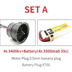 KUENCE 70-mm-12-Blatt-Kanalventilator-EDF-Einheit mit bürstenlosem 4S-3400-KV-Motor for RC-Flugzeuge(Set A) von KUENCE