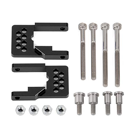 KUENCE Aluminiumlager-Lenkglocken-Kurbel-Montagesatz CC01 1/10 Crawler Car Upgrade-Teile(Zwart) von KUENCE