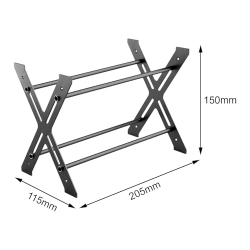 KUENCE Aluminiumlegierung Reifenregal Lagerregal 205 * 115 * 150mm RC Modell Auto Reifen Display Rack Kleines Rack for SCX10 Leichtes Zubehör(Tires Rack Black) von KUENCE