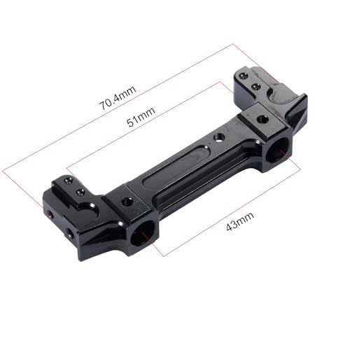 KUENCE Aluminiumlegierung vorderer hinterer Schiene-Stoßfänger-Bereitstellung Servoständer for 1/10 Rc Raupen for Axial SCX10 II 90046 Upgrade-Teile(Front) von KUENCE