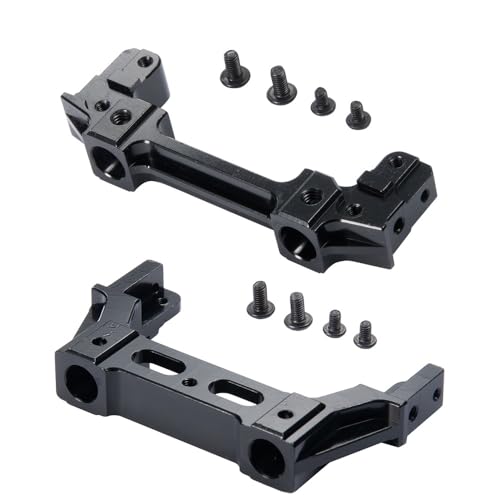 KUENCE Aluminiumlegierung vorderer hinterer Schiene-Stoßfänger-Bereitstellung Servoständer for 1/10 Rc Raupen for Axial SCX10 II 90046 Upgrade-Teile(Front and Rear) von KUENCE