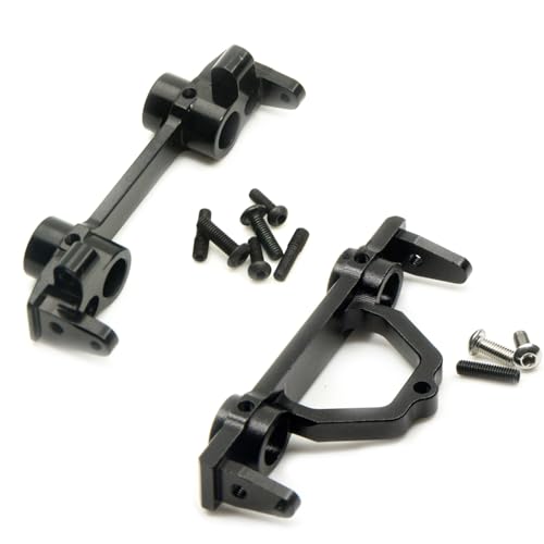 KUENCE Aluminiumlegierung vorne und hinten Stoßstangenhalterung SCX10 II 90046 90047 Wrangler 1/10 Automodell-Upgrade-Teile(Black 1Set) von KUENCE