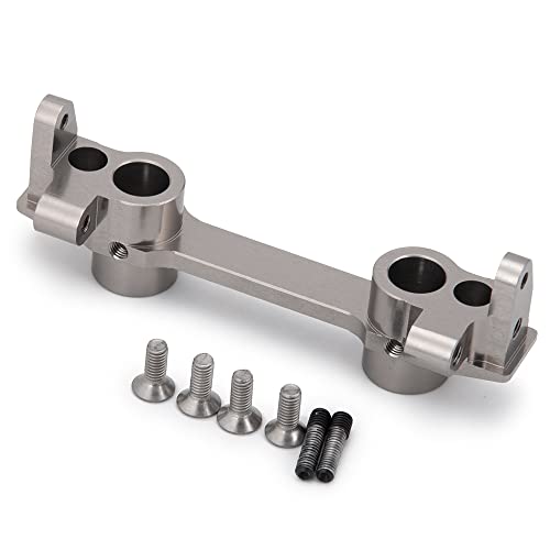 KUENCE Aluminiumlegierung vorne und hinten Stoßstangenhalterung SCX10 II 90046 90047 Wrangler 1/10 Automodell-Upgrade-Teile(Titanium Front) von KUENCE