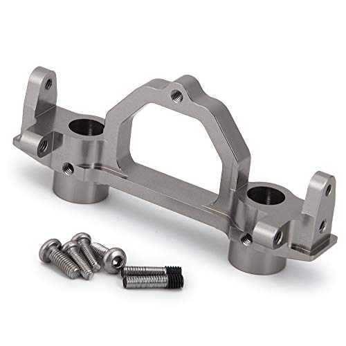 KUENCE Aluminiumlegierung vorne und hinten Stoßstangenhalterung SCX10 II 90046 90047 Wrangler 1/10 Automodell-Upgrade-Teile(Titanium Rear) von KUENCE