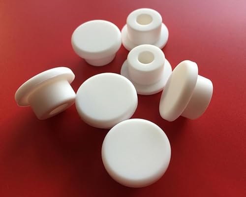 KUENCE Bohrung: 6,8–201,5 mm, runde Silikonkautschuk-Dichtungslochstopfen, Blindstopfen, Endkappen, Dichtung, T-Typ-Stopper(White,8.3mm(5pcs)) von KUENCE
