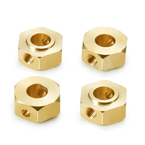 KUENCE Brass Wheel Hex Hubs Axle Adapter Counterweight SCX6 AXI05000 1/6 Car Parts Accessories(10mm) von KUENCE