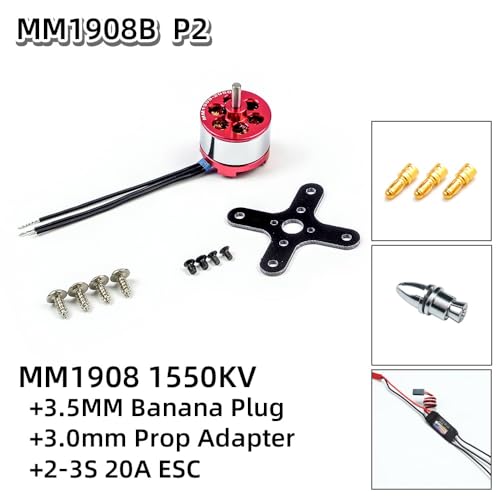 KUENCE C20 1908 2050KV 1550KV 3,0 mm Welle Bürstenloser Außenläufermotor Bürstenloser Motor for RC-Flugzeuge Flugzeug Multi-Copter(MM1908B-P2) von KUENCE