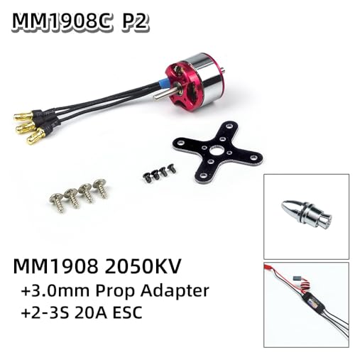 KUENCE C20 1908 2050KV 1550KV 3,0 mm Welle Bürstenloser Außenläufermotor Bürstenloser Motor for RC-Flugzeuge Flugzeug Multi-Copter(MM1908C-P2) von KUENCE