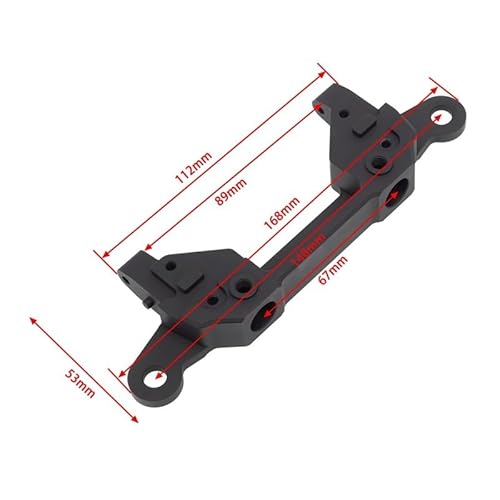 KUENCE CNC Aluminium JZD RC Shock Hoops Stoßstangenhalterung for 1/6 RC Crawler Auto Axial SCX6 Je-ep JLU Wrangler Upgrade Teile(1pcs) von KUENCE