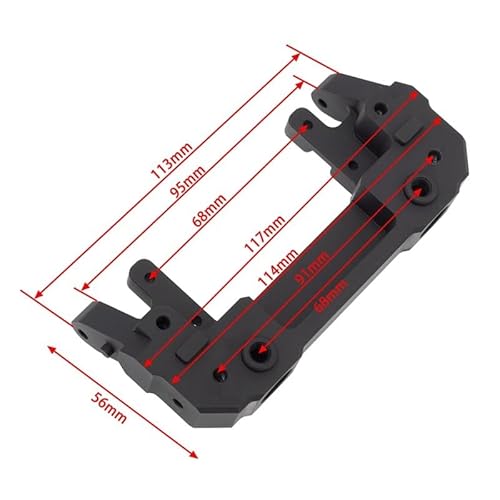 KUENCE CNC Aluminium JZD RC Shock Hoops Stoßstangenhalterung for 1/6 RC Crawler Auto Axial SCX6 Je-ep JLU Wrangler Upgrade Teile(1pcs1) von KUENCE