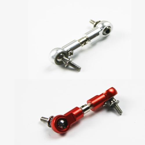 KUENCE CNC Legierung Lenkung Servo Linkage Ball Post Wischer kompatibel mit 1/5 Baja 5b 5t sc km Rovan(Silver) von KUENCE