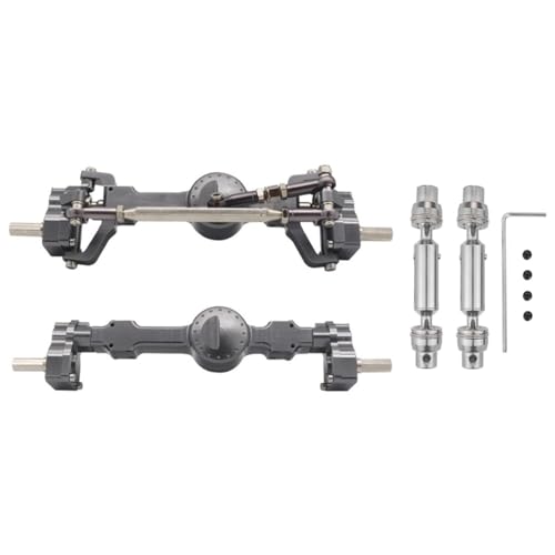 KUENCE CNC-eloxierte Vollmetall-Portalachse vorne hinten mit Antriebswelle for MN D90 MN98 MN99S MN45 1/12 RC Car Upgrade Parts,D von KUENCE