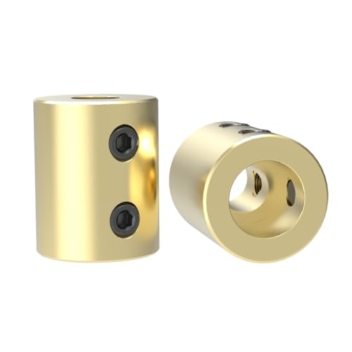KUENCE D20L25 Koppler 6/7/8/9/10/12mm Messing Starre Motorwelle Kupplung Übertragung stecker Hülse Adapter for RC Boot Auto Flugzeug(9mm-12mm) von KUENCE