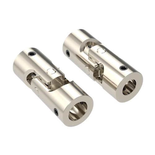KUENCE D20L52 Metall Kardangelenk Gimbal Kupplungen 10mm 12mm Welle Motor Stecker Universalgelenk for Rc Boot Auto Teile Zubehör(D20L52-10mm to 12mm) von KUENCE