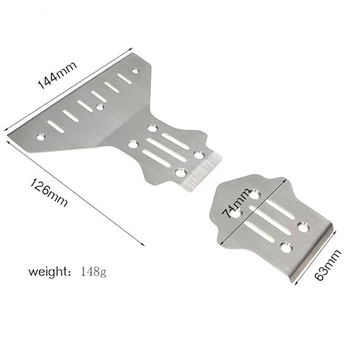 KUENCE Edelstahlschutz vorne/hinten Schutzrahmen RC Auto Ersatzteile for KM 1/7 Rally C3 WRC RC Auto Reparatur DIY Zubehör(1 Set) von KUENCE