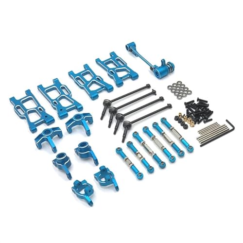 KUENCE Kompatibel mit LC Racing 1/14 LC12B1 EMB-1H-DTH-MTH RC Car Metal Liter Class Ersatzteile, einschließlich Schwingarm-Verbindungsstange usw. Nachrüstsätze(Blauw) von KUENCE