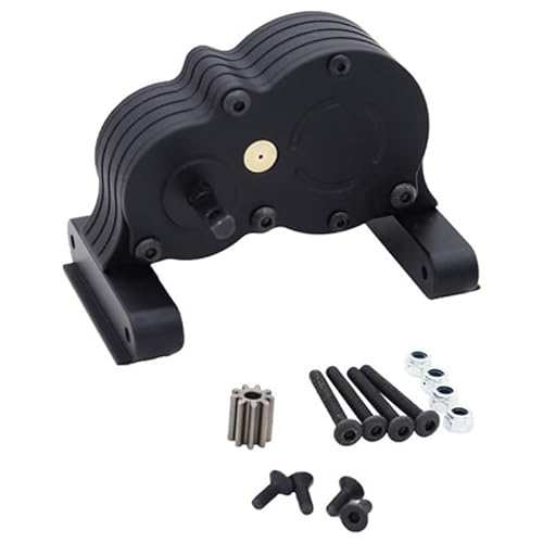 KUENCE Kompatibel mit LCG Lower Center of Gravity Metal Transmission Gearbox for for Axial SCX10 I II III Capra 1/10 RC Crawler Teile(Zwart) von KUENCE