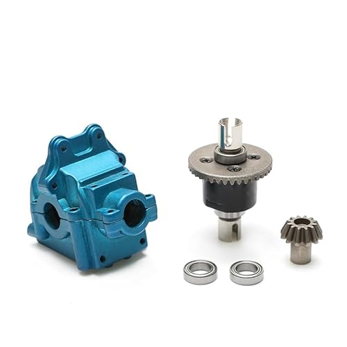 KUENCE Kompatibel mit for wltoys 144001 RC Car Upgrade Ersatzteile Metall vorne hinten Wave Box Shell 144001-1254(Blauw) von KUENCE