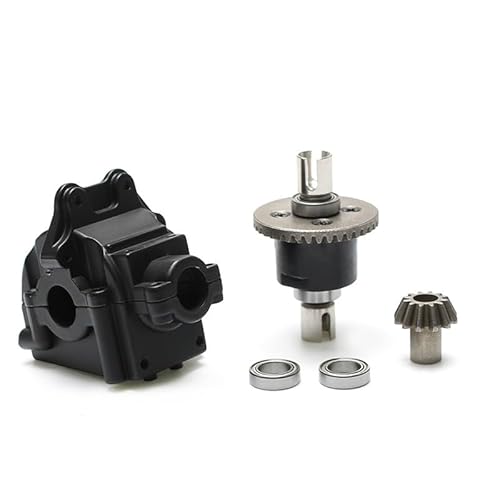 KUENCE Kompatibel mit for wltoys 144001 RC Car Upgrade Ersatzteile Metall vorne hinten Wave Box Shell 144001-1254(Zwart) von KUENCE