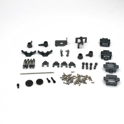 KUENCE Kompatibel mit for wltoys K989 1/28 Rc Metallteilen Stoßdämpfer Stahl Untersetzungsgetriebe Vorder- und Hinterradantriebszahnrad Metallsatz(Blacke) von KUENCE