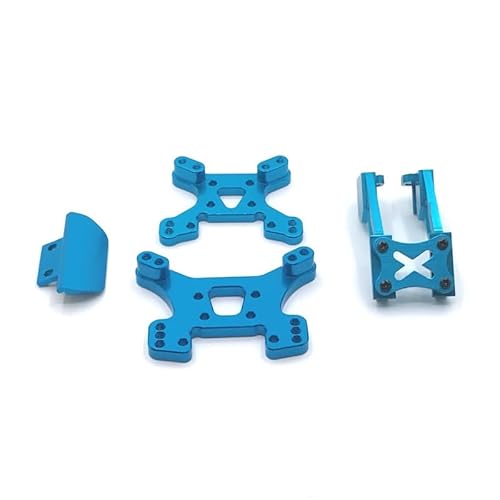 KUENCE Kompatibel mit for wltoys Metal Shock Mount Bumper Tail Mount 144001 144002 124017 124019(Blauw) von KUENCE