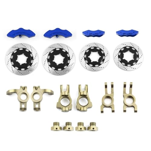 KUENCE Lenkungsblock aus Metall, C-Nabenträger, Hinterradnabenträger, Bremsscheibensatz for KM Citron C3 Rally RC-Auto im Maßstab 1:7, Upgrade-Teile(A) von KUENCE