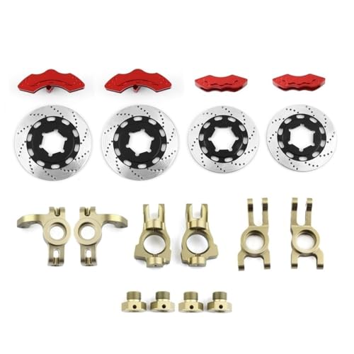 KUENCE Lenkungsblock aus Metall, C-Nabenträger, Hinterradnabenträger, Bremsscheibensatz for KM Citron C3 Rally RC-Auto im Maßstab 1:7, Upgrade-Teile(B) von KUENCE