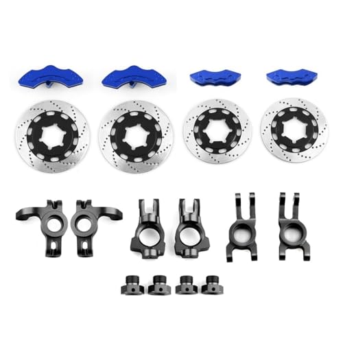 KUENCE Lenkungsblock aus Metall, C-Nabenträger, Hinterradnabenträger, Bremsscheibensatz for KM Citron C3 Rally RC-Auto im Maßstab 1:7, Upgrade-Teile(C) von KUENCE