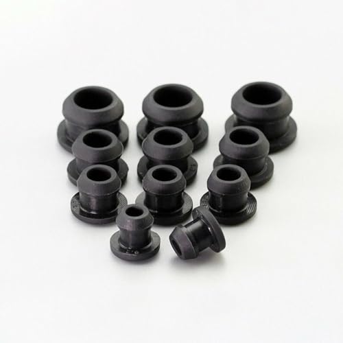 KUENCE Lochkappen aus Silikonkautschuk, 4,5 mm bis 50,6 mm, T-Typ-Steckerabdeckung, aufsteckbare Dichtung, Blindstopfen, Endkappen, Dichtungsstopfen(Gray,6mm(10pcs)) von KUENCE
