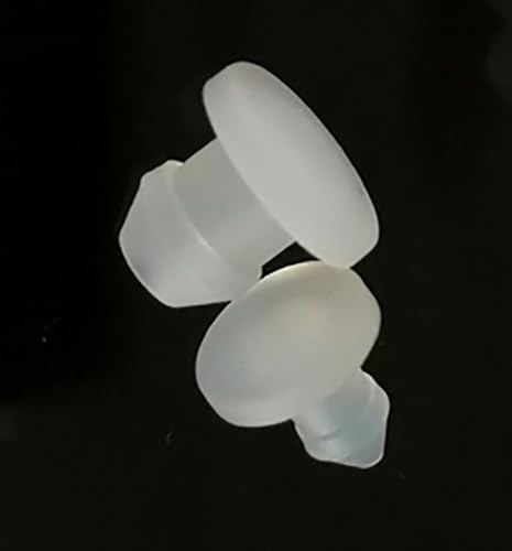 KUENCE Lochkappen aus Silikonkautschuk, 4,5 mm bis 50,6 mm, T-Typ-Steckerabdeckung, aufsteckbare Dichtung, Blindstopfen, Endkappen, Dichtungsstopfen(Transparent,9mm(10pcs)) von KUENCE