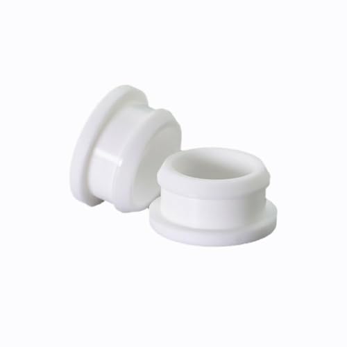 KUENCE Lochkappen aus Silikonkautschuk, 4,5 mm bis 50,6 mm, T-Typ-Steckerabdeckung, aufsteckbare Dichtung, Blindstopfen, Endkappen, Dichtungsstopfen(White,6.5mm(10pcs)) von KUENCE