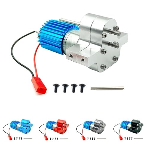 KUENCE Metall 370 Motor Getriebe Getriebe for WPL C14 C24 B24 B36 MN D90 D99 MN99S RC Auto Upgrades Teile Zubehör(Blauw) von KUENCE