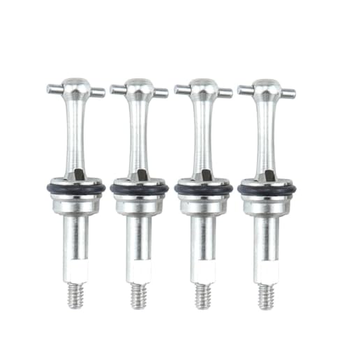 KUENCE Metall CVD 2 mm verlängertes Universalgelenkwellengetriebe for Mini-Q Wltoys K969 K979 K989 P929-20 1/28 RC Car Upgrade-Teile(A Silver) von KUENCE