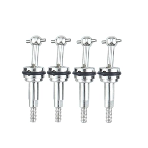 KUENCE Metall CVD 2 mm verlängertes Universalgelenkwellengetriebe for Mini-Q Wltoys K969 K979 K989 P929-20 1/28 RC Car Upgrade-Teile(B Silver) von KUENCE