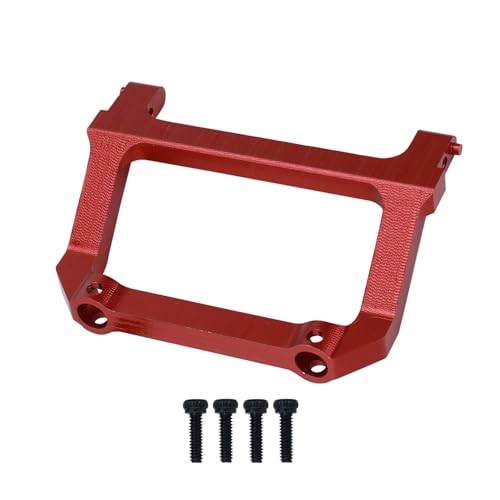 KUENCE Metall-Frontstoßstangen-Halterungsrahmen for Axial SCX24 C10 AXI00001 1/24 RC Crawler Car Upgrade-Teile(Rood) von KUENCE
