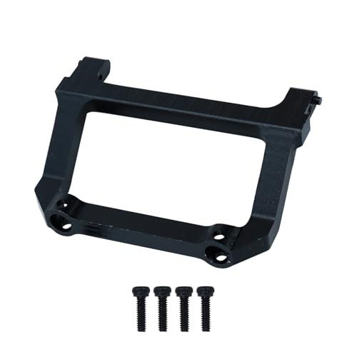 KUENCE Metall-Frontstoßstangen-Halterungsrahmen for Axial SCX24 C10 AXI00001 1/24 RC Crawler Car Upgrade-Teile(Zwart) von KUENCE
