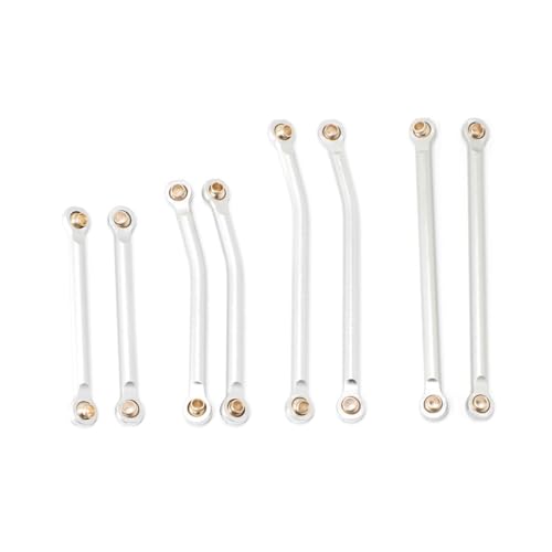 KUENCE Metall High Clearance Suspension Link Set 9749 for TRX4M TRX4-M 1/18 RC Crawler Auto Upgrades Teile Zubehör(Silver) von KUENCE