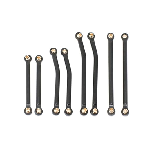 KUENCE Metall High Clearance Suspension Link Set 9749 for TRX4M TRX4-M 1/18 RC Crawler Auto Upgrades Teile Zubehör(Zwart) von KUENCE
